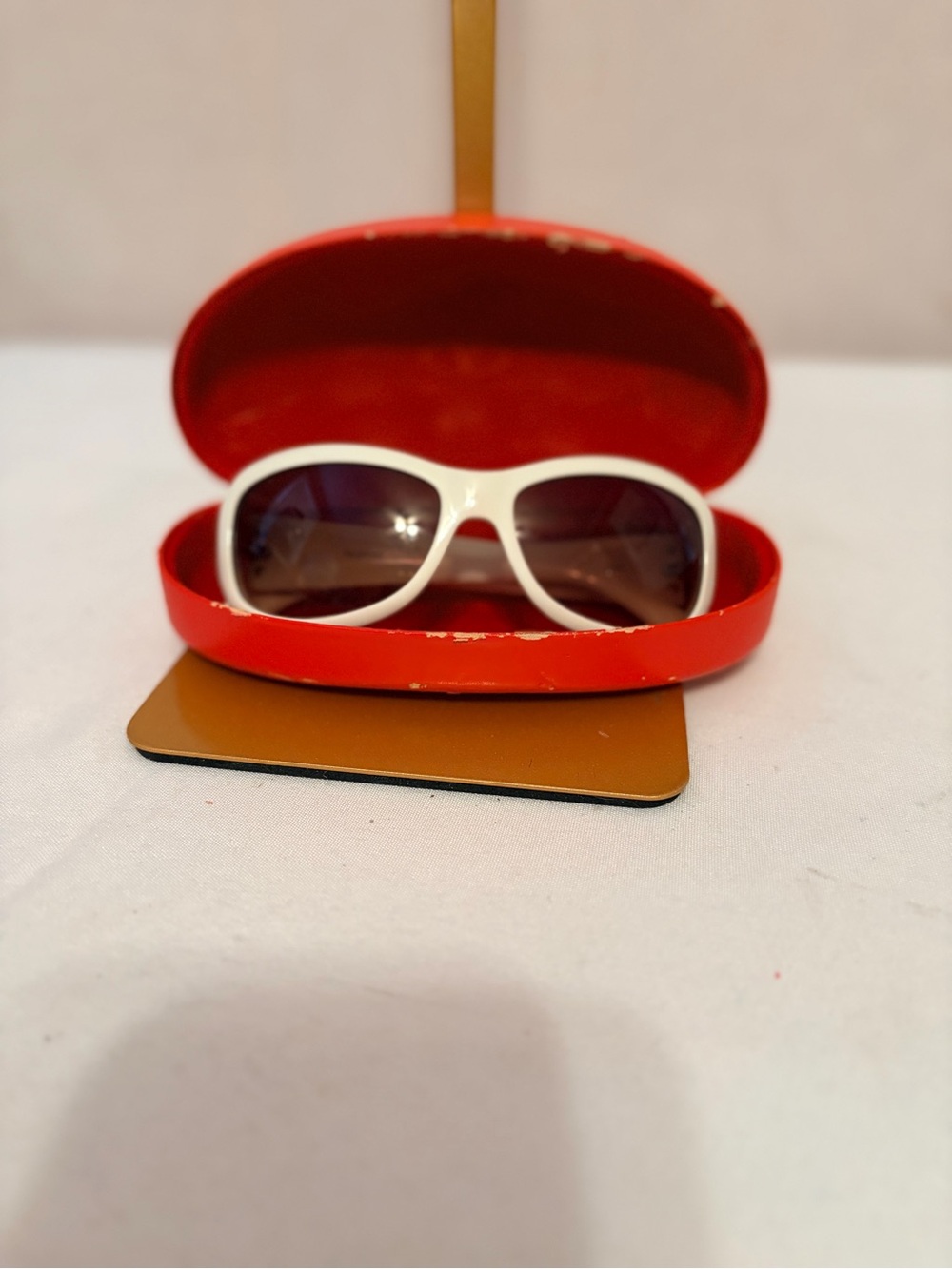 Valentino Y2K vintage white acetate shield sunglasses